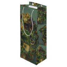 ヴィンテージ花ファンゴッホパンジーのバスケット