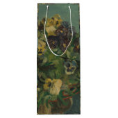 ヴィンテージ花ファンゴッホパンジーのバスケット ワインギフトバッグ (裏面)