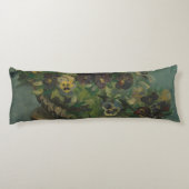 ヴィンテージ花ファンゴッホパンジー枕のバスケット ボディピロー (裏面)