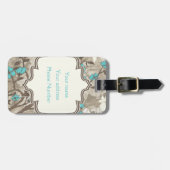 ヴィンテージ花フローラモノグラグランジグラム ラゲッジタグ (正面横)