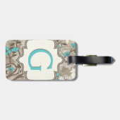 ヴィンテージ花フローラモノグラグランジグラム ラゲッジタグ (裏面横)