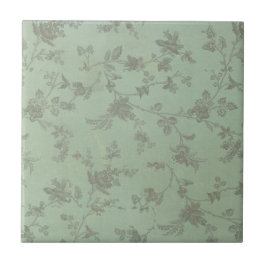 ヴィンテージ花フローラレトロパターンデザイン タイル