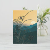 ヴィンテージ花フローラ植物自然植物芸術 サンキューカード (スタンド正面)