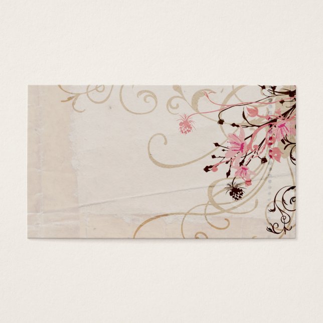 ヴィンテージ花プロファイルカード (正面)