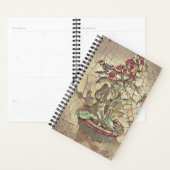 ヴィンテージ花ポットと花雑誌 プランナー手帳 (ディスプレー)