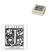 ヴィンテージ花モノグラムレターブックEx Libris ラバースタンプ (押印)