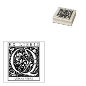 ヴィンテージ花モノグラムレターブックEx Libris ラバースタンプ (押印)