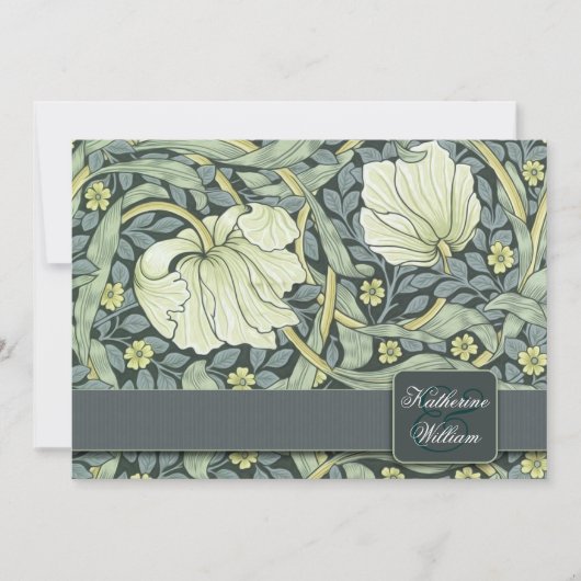 ヴィンテージ花リハーサルディナー招待状 招待状 (正面)