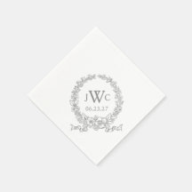 ヴィンテージ花リース | ベルサイユグレイ