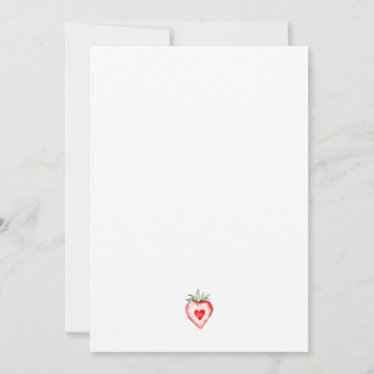 ヴィンテージ花付き封筒ベビーシャワー 招待状 (裏面)