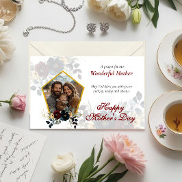 ヴィンテージ花写真母の日 カード