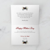 ヴィンテージ花写真母の日 カード (内部)