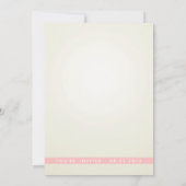 ヴィンテージ花及びバナー赤ちゃんシャワー招待状 招待状 (裏面)