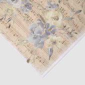 ヴィンテージ花古楽譜 薄葉紙 (詳細)