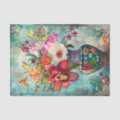 ヴィンテージ花器デコページの花 薄葉紙 (正面)