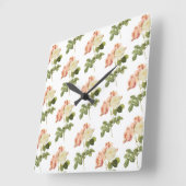 ヴィンテージ花壁時計2 スクエア壁時計 (傾斜)