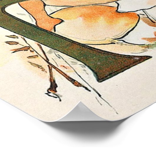 ヴィンテージ花妖精アルファベットポスター ポスター (角)