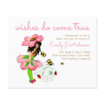 ヴィンテージ花妖精ピンクのハチ赤ちゃんシャワー