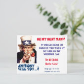 ヴィンテージ花婿介添人グロムスマン案 ポストカード (スタンド正面)