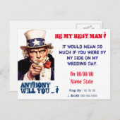 ヴィンテージ花婿介添人グロムスマン案 ポストカード (正面/裏面)