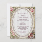 ヴィンテージ花嫁とジュエリー&フラワーズブライダルシャワー 招待状 (裏面)