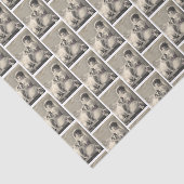 ヴィンテージ花嫁と犬の肖像画 ブライダルシャワー ウェディング 薄葉紙 (詳細)