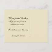 ヴィンテージ花嫁の日付名を感謝してい戻しに保存 案内ポストカード (裏面)