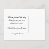 ヴィンテージ花嫁ウェディング日付はがきを保存 案内ポストカード (裏面)