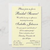 ヴィンテージ花嫁バイブル、ブライダルシャワーパーティー 招待状 (裏面)