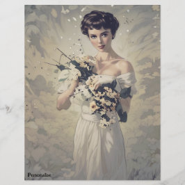 ヴィンテージ花嫁フローラパーソナル1920sスクラップブックペーパー
