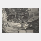 ヴィンテージ花嫁、ブライダルポートレートと写真家 キッチンタオル (横)