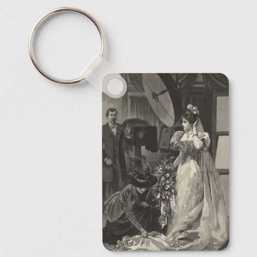 ヴィンテージ花嫁、ブライダルポートレートと写真家 キーホルダー (正面)