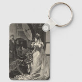 ヴィンテージ花嫁、ブライダルポートレートと写真家 キーホルダー (裏面)
