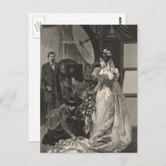 ヴィンテージ花嫁、ブライダルポートレートと写真家 ポストカード (正面/裏面)