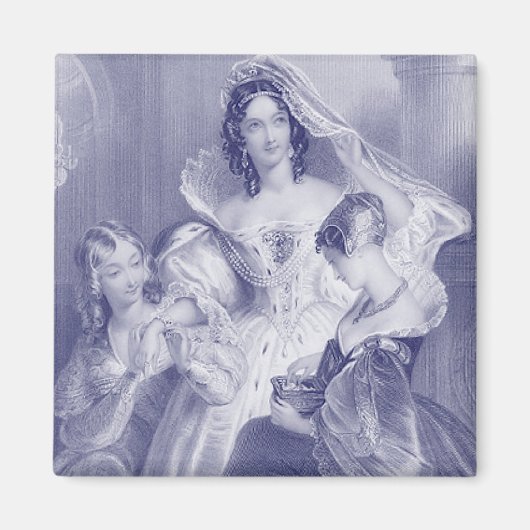 ヴィンテージ花嫁 マグネット (正面)