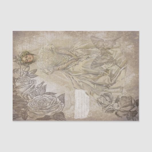 ヴィンテージ花嫁 薄葉紙 (正面)