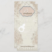 ヴィンテージ花少女おしゃぶりディスプレイカード (正面/裏面)