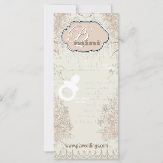 ヴィンテージ花少女おしゃぶりディスプレイカード (正面)