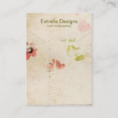 ヴィンテージ花弁手作り紙ネックレスディスプレイ コーリングカード (正面)