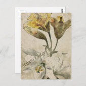 ヴィンテージ花復活祭はがき ポストカード (正面/裏面)