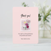 ヴィンテージ花押しメールキャリアサンキューカード サンキューカード (スタンド正面)