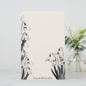 ヴィンテージ花文パーソナライズされた房具 便箋 (スタンド正面)