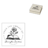 ヴィンテージ花本図書室より ラバースタンプ (押印)