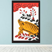 ヴィンテージ花札カードアートラップキャンバスXL キャンバスプリント (インサイチュ (ウッドフロア))