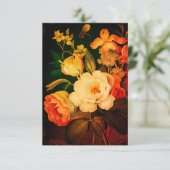 ヴィンテージ花束デザイン サンキューカード (スタンド正面)