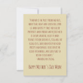 ヴィンテージ花束デザイン サンキューカード (裏面)