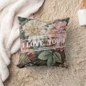 ヴィンテージ花束 クッション (ブランケット)