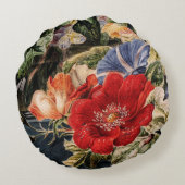 ヴィンテージ花束 ラウンドクッション (裏面)