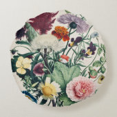 ヴィンテージ花束 ラウンドクッション (裏面)