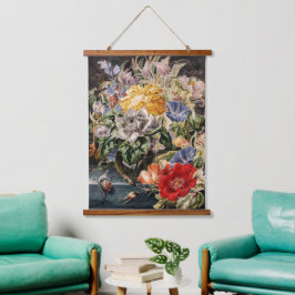 ヴィンテージ花束 吊り下げ型タペストリー